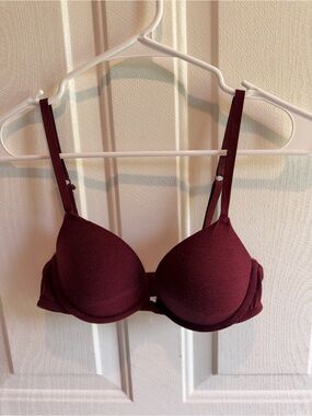 flirtitude Burgundy Padded T-Shirt Bra